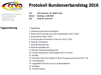 Verabschiedung Präsident Dr. Jan Becker / Protokoll BVT