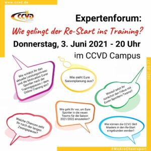 Der CCVD Fachausschuss für Bildung lädt zum Exptertenforum „Wie gelingt der Re-Start ins Training?﻿“