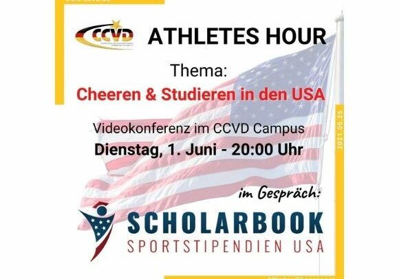 Athletes Hour „Scholarbook meets CCVD – Cheeren & Studieren in den USA?“  ﻿