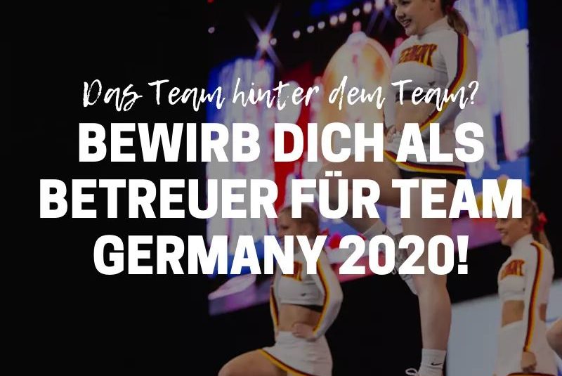 Werde Betreuer des Team Germany 2019/2020